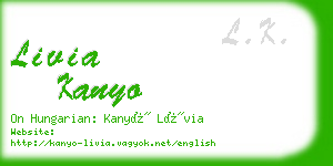 livia kanyo business card